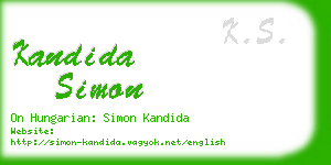 kandida simon business card